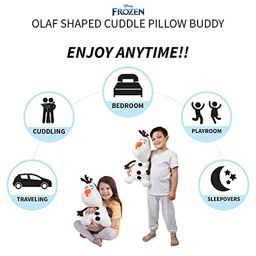 Disney Frozen 2 Olaf Kids Bedding Super Soft Plush Cuddle Pillow Buddy, One Size, By Franco - Image 4