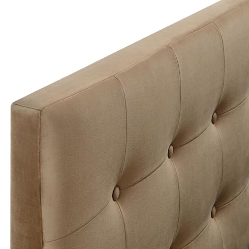 Modway Emily Twin Size Performance Velvet Headboard in Taupe - Stain-Resistant Velvet Upholstery with Button Tufting and 7 Adjustable Height Positions by Modway - Used condition - Image 8