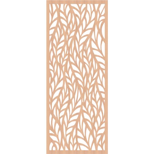 Image of Ortonville Decorative Pierced Fretwork Wood Wall Panels, 31 3 /8 inchW x 79 3 /8 inchH x 3 /8 inchT, Alder