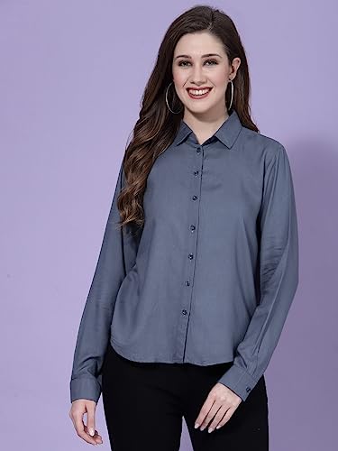 Image of OOMPH! Women's Cotton Regular Fit Floral Button Down Shirt