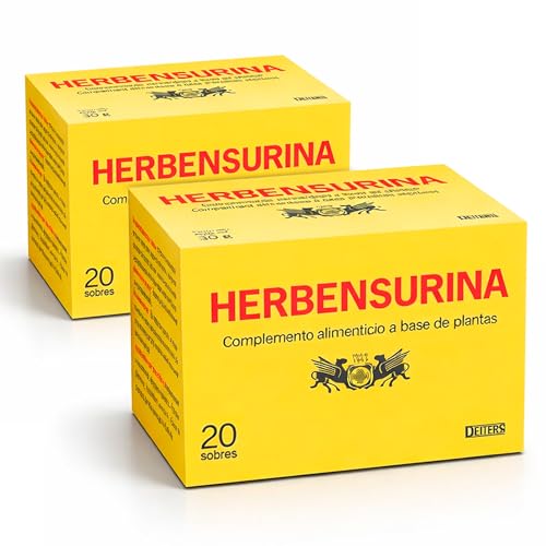 Herbensurina Infusión (Pack 2 x 20 Sobres) Complemento Alimenticio a Base de Plantas con Herniaria, Cola de Caballo, Saúco y Grama