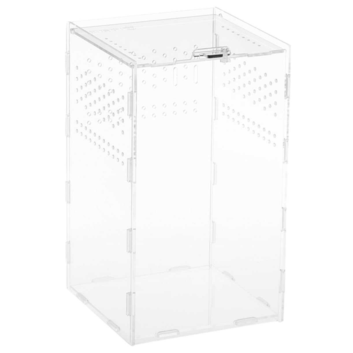 Toyvian Terrarium und Magnetischer Aufzuchtbox mit Stabilem Belüftungssystem für Reptilien aus Acryl zur Zucht und Haltung für Schildkröten und Spinnen