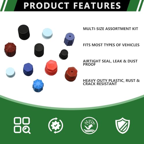 Japtend 120PCS A/C Dust Cap Kit