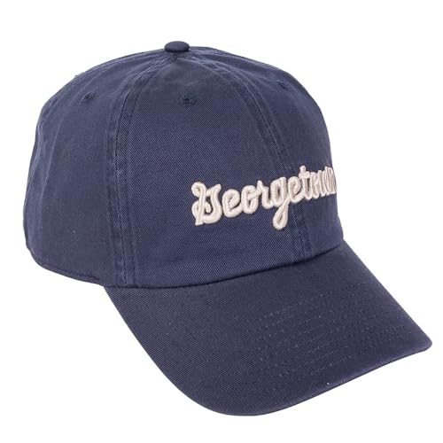 Desert Cactus Georgetown University Baseball Hat Hoyas GU Brimmed Embroidered Hats Cap Adjustable Cloth Strap Adult (Style 3) Blue