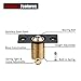 JQK Closet Door Ball Catch Hardware, Stainless Steel Catch Adjustable with Strike Plate, Black Finish 4 Pack, HBC100-BK-P4