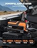AstroAI MF16 6000A Starthilfe Powerbank mit 150PSI Kompressor, Auto Starthilfe Powerbank für 10 L Benzin / 8 L Diesel,für 12 V Autos, Motorräder, SUVs, Booster Auto Starthilfe mit LED-Display, Orange #1