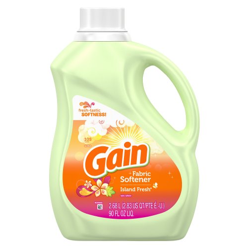 Gain Liquid Fabric Softener with Freshlock Island Fresh Scent, 105 Loads, 90-Ounce