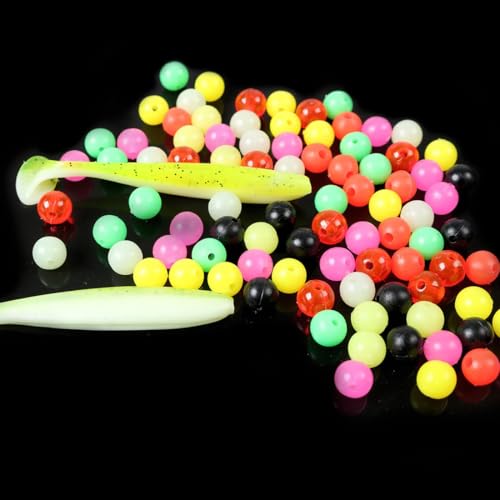 300 piezas de cuentas plásticas coloridas para pesca miniatura 7
