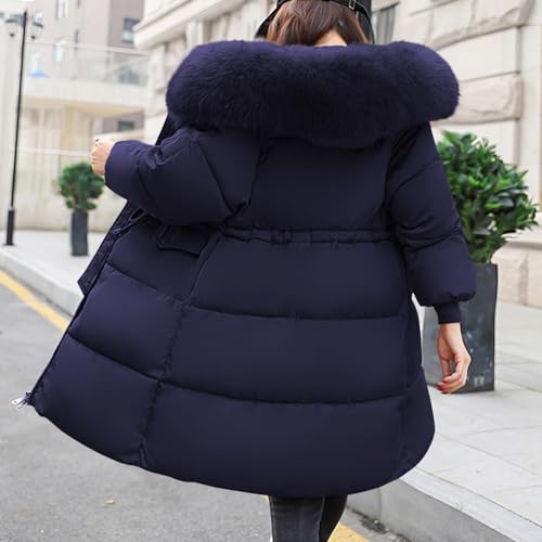 Chaquetas acolchadas de invierno impermeables y ligeras con capucha para mujer 5