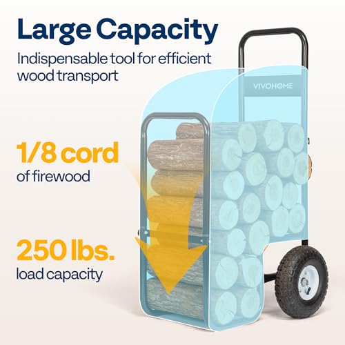 VIVOHOME Firewood Cart Medium