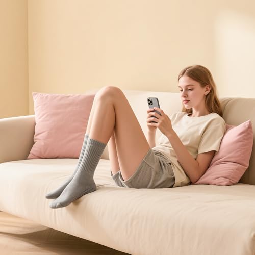 ATROPOS Grip Pilates Socks – Grippy Ballet Yoga Socks with Adjustable Slouch Style – Cozy Grip for Home, Workout, Pregnancy, Hospital & Gift4