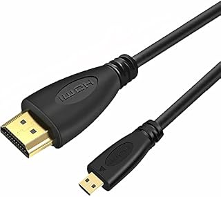pjp electronics® 3M (10 feet) Micro Hdmi to hdmi Cable Gold Connectors HDMI to MICRO HDMI Cable - Type D to Type A - 1080p Full HD 1.4V