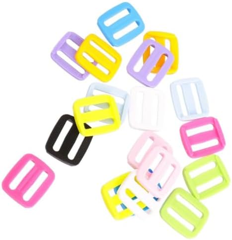 20pcs Multicolored Plastic Slide Buckles 20mm Repair Replacement image 3