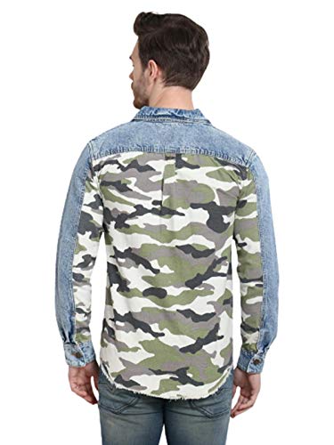 Image of KOTTY Men Denim Full Sleeve Regular Winter Jacket