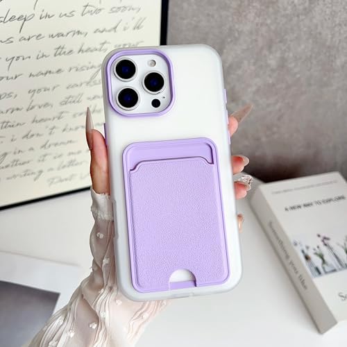 Étui portefeuille iPhone 17 Pro Max violet en cuir texturé parfait pour voyager léger
