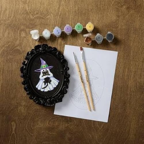 Mini Ghost with Cat Framed Paint-by-Number Kit by Artist's Loft® - Halloween Crafts and Craft Kits