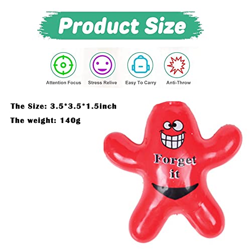 Decompress and Squeeze Dude Stretchy Gel Man-Fidget Toy, Stress Anxiety Relief Sensory Toys for Kids and Adult (4pcs)