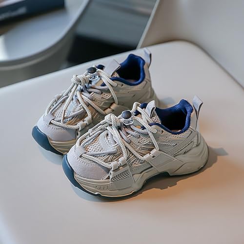 IWIHMIV Running Shoes for Girls Boys Outdoor Lace-up Breathable Comfortable Sports Tennis Shoes4