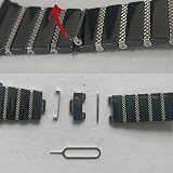 MaKTech Ceramiczna Pasek,jednoczęściowa inkrustowana bransoletka z diamentowymi ogniwami,Pasek 22mm,kompatybilna z Samsung Galaxy Watch 3 45mm/46mm,HuaWei Watch 4/3,Amazfit GTR 3/2 (Biały)