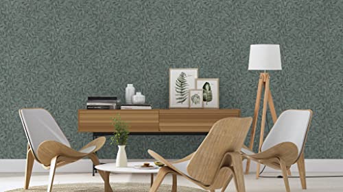 Papier peint non tissé vert feuilles Rasch pour masquer les défauts du mur - 5