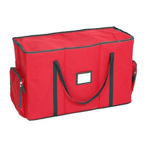 Contenedor de Navidad ajustable bolsa de almacenamiento resistente con compartimentos 2