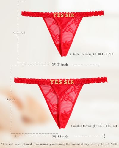 Image of Sexy Underwear for Women Lace Panties Sexy Thong with Funny Rhinestone Letters for Couple Gifts