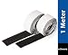 Produktbild iLP Klettband schwarz selbstklebend - 1 Meter lang ca. 20 mm breit - sichere Fixierung Befestigung extra stark für Do it Yourself Basteln Heimwerken - je 1 Rolle Flausch- und Hakenband