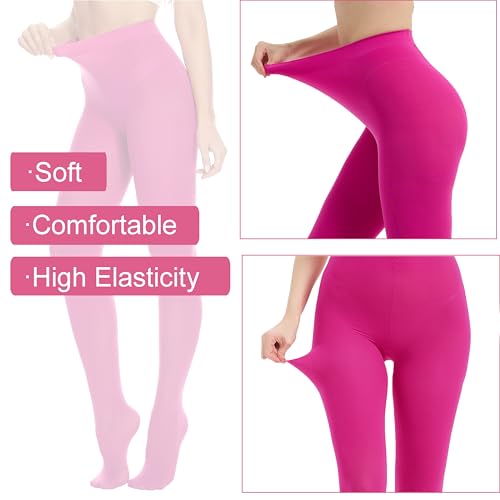 Image of HeyUU Women's 80D Ultra Soft Opaque Tights, High Waist Solid Color Footed Pantyhose with 29 Colors