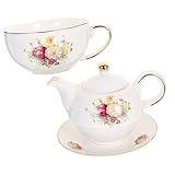 COLLBATH Keramik Set Teetassen Home Teekessel Teehalter Tee-Set