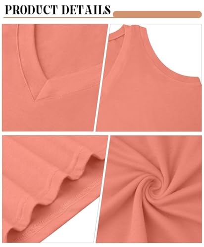 KKJ 3 Pack Womens Tank Tops Workout Summer Vacation Outfits V Neck Loose Sleeveless Blouse Casual Shirts Fall Fashion Clothes