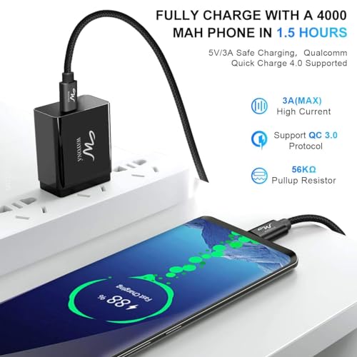 Image of Wayona USB C to USB C 65W 6FT /2M Long Fast Charging Cable Compatible with iPhone 17,17Air, Pro, Pro Max,iPhone 16,15 Series,Samsung Galaxy S25 Ultra,S24,Fold,Flip,Laptops & Macbook (2M, Black)