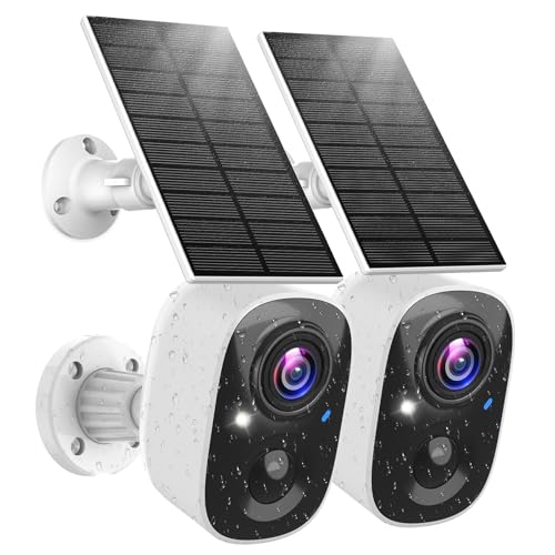 MaxiViz Solar Security Cameras Wireless Outdoor, Home Security Camera Outdoor with Solar Panel, 2K...