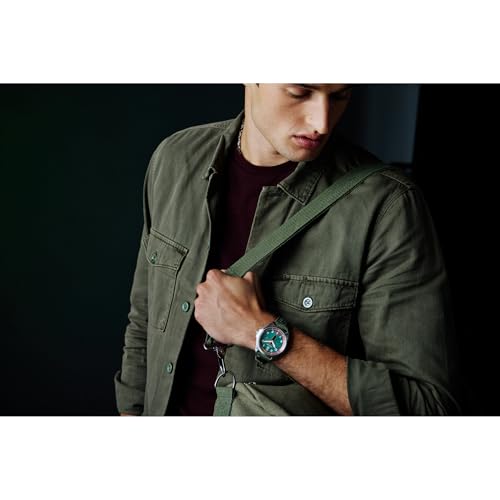 Image of Citizen Mens Eco-Drive Boba Fett Watch, Silver-Tone Stainless Steel Case with a Green Nylon Strap & Green Dial (Style: AW1418-06W)