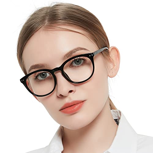 Image of MARE AZZURO Reading Glasses Women Round Readers 0 1.0 1.25 1.5 1.75 2.0 2.25 2.5 2.75 3.0 3.5 4.0 5.0 6.0 (Black 275)