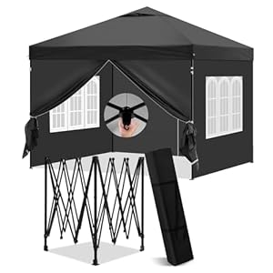 Laneetal Paviljoen, 3 x 3 m, vouwpaviljoen met zijwanden, waterdicht, stabiel, winterbestendig, outdoor tuinpaviljoen, partytent, tuintent, in hoogte verstelbaar, uv-bescherming, metalen frame