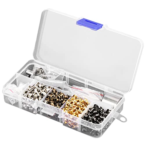 3Mm Grommet Kit 3Mm Eyelets 3Mm Grommet And Washer Kit 3Mm Eyelet Kit Eyelet Grommet Set Washers Fastener For Leather Craft Clothes Sewing Accessories With 3Pcs Handwork Tools Set(3Mmx420Pcs) #TOP7