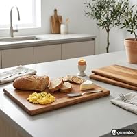KESPER - 3er Set Frühstücksbrettchen | aus nachhaltigen Akazienholz | Brotzeitbrett | pflegeleicht | robust | 23 x 15 cm – Ansicht 4