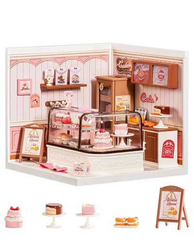 Rolife Super Creator Kit de Maison Miniature DIY Tasty Cake Shop, Maison de Poupée pour Figurines, Miniature pour Adultes a Construire, Cadeau de Noël ou D’Anniversaire