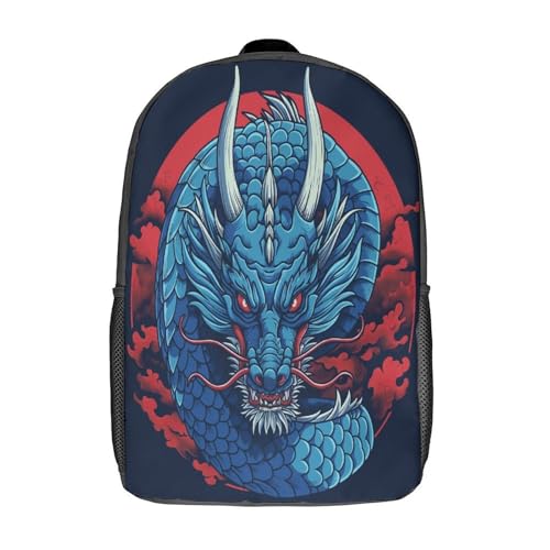 Sac à dos d'école Loong 43 cm avec imprimé 3D dessin animé pour garçon du primaire