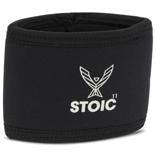 Stoic 7MM Compression Sleeve Cuff (Heavy Neoprene Construction) For arm, elbow, lower leg compression and warmth while weight lifting, powerlifting, bench pressing (12 Inch, Black)