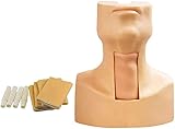 ZAIED Tracheostomy Simulator Model, PVC Cricothyrotomy, Tracheotomy Care Training Manikin for Hospitals, Schools, Research Centre