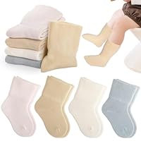 Simpeak 4 Pairs of Baby Socks, Baby Boy Girl Socks, Loose-Fit Cartoon Children's Socks