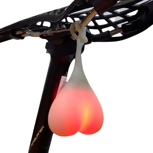 Cycling tail light bike taillights led back ball light heart-shaped rear lights night warning silicone waterproof lamp red