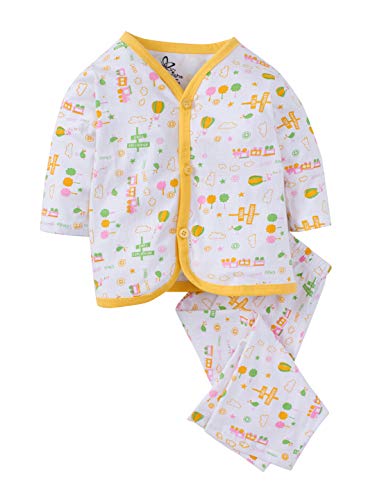Image of babywish Baby Boys and Baby Girl Clothing Set 100% Cotton Full Sleeve Jhabla T-Shirt Trouser Pajama Newbrn Kids Clothes Set