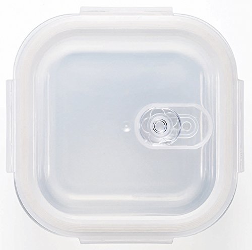 Aderia Oven-Safe Glass Food Storage Container Cook Lock Rectangle - with Sealing Leak Lock Lid, 2.5-Cup /600ml