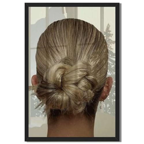 Framed Elegant Woman Hairstyle Poster Canvas Print Art Modern Minimalist