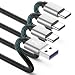 Compatible with Samsung Galaxy S9 S8 Plus Charger (3A Fast Charging), 3 Pack TPE USB C Cable 6ft,USB A to Type C Replacement for Samsung S10 Note 10 9 8, LG V50 V40 G8 G7 Thinq, Moto Z