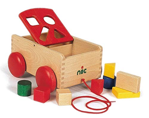 Preisvergleich Produktbild nic - Holzspielzeug 1552 - Formenwagen rot