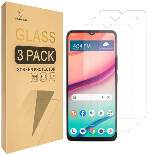 Mr.Shield Screen Protector compatible with TCL K24 [Tempered Glass] [3-PACK] [Japan Glass with 9H Hardness]