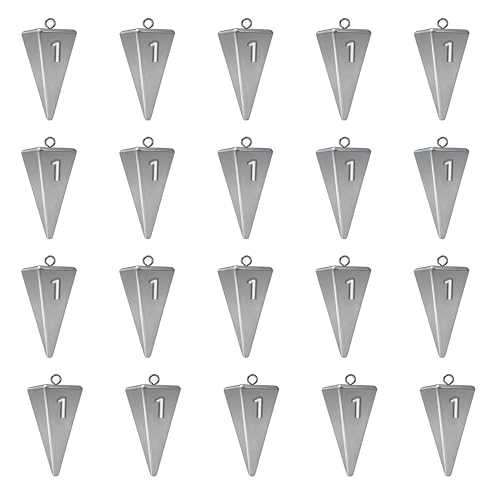 Pyramid Sinkers Fishing Weights Fishing Sinker, Saltwater Fishing Weights Sinkers for Saltwater Surf Fishing Gear Tackle 1/2oz 15pcs